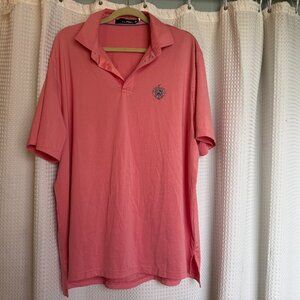 RLX Ralph Lauren Performance Polo Shirt Men’s XL Pink Crest Logo